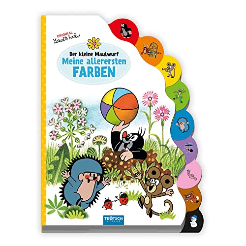 Katio Kadio Trötsch Der kleine Maulwurf Pappenbuch mit Register Meine allerersten Farben: Entdeckerbuch Beschäftigungsbuch Spielbuch Bilderbuch
