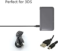 Vista 2 de 3DS - Cable de carga USB compatible con Nintendo 3DS XL New 3DS3DS XL 3DS New 2DS XLNew 2DS2DS XL 2DSDSiDSi XL (4FT Negro)