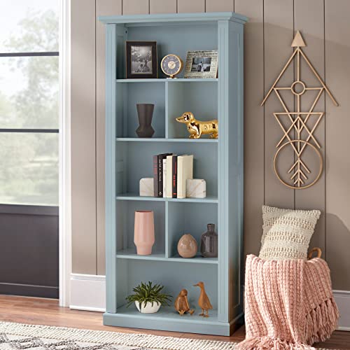 Target Marketing Systems Preston Collection Contemporary Three Shelf, Four Cubby Tall Standing Bookcase, White #TOP1