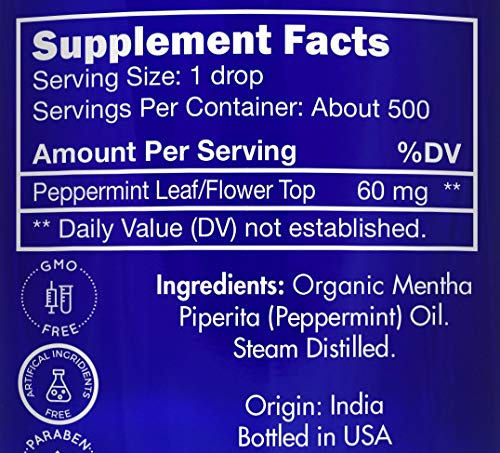 Zongle Usda Certified Organic Peppermint Oil, Safe To Ingest, Mentha Piperita, 1 Oz #TOP1