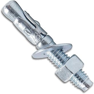 ini moni 3/8" x 2-1/2" Wedge Anchor Zinc Plated,Heavy Duty Fastener for Concr...