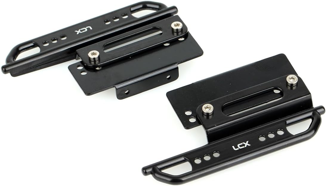 LCX Racing 1/24th RC Crawler Car Aluminum Rail Steel Side Step Running Board Rock Slider for Axial SCX24 AXI00002, Upgrades Parts Accessories