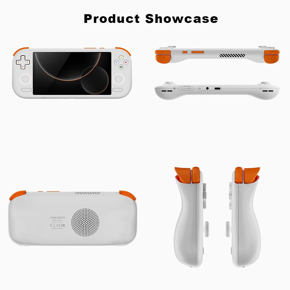 MANGMI AIR X Console de jeu portable Android, Snapdragon 662, écran IPS FHD 1080p de 5,5", 4 Go + 64 Go, joysticks et déclencheurs à effet Hall RVB, batterie 5000 mAh, Android 14 pour jeux rétro et