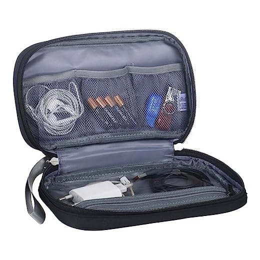 Necessaire P/Carregador, Pen Drive, Pilha, Hd, Cabo Usb401(M) Preto