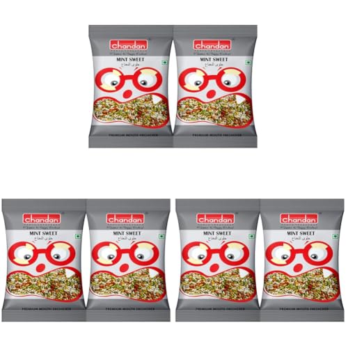 Image of Chandan Mouth Freshener Mint Sweet Mukhwas 100% Natural | Pack of 12 | 200g | Contains Fennel Mixed with Spices