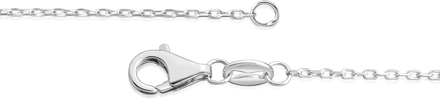 1/10 Cttw Lab Created Diamond Cross Necklace for Women 925 Sterling Silver Twisted Pendant