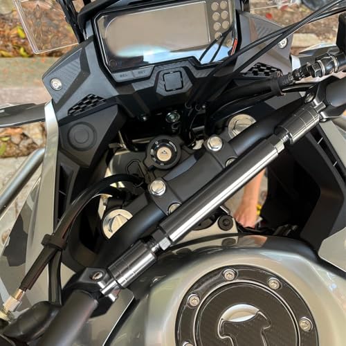 Flylin Universal Motorrad Lenker 22mm Aluminium Balance-Stange Einstellbare Balance Bar, Motorradzubehör zur Lenkers für Offroad Motorrad Titan, Schwarz, Gold