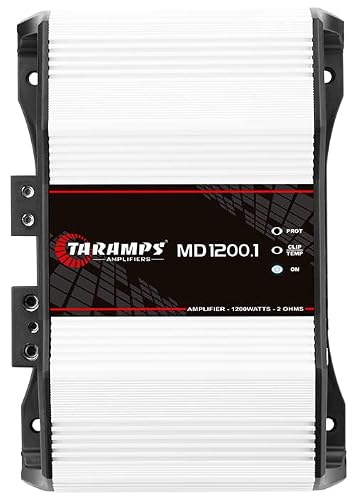 Taramps Md 1200.1 Full Range Amplifier 1200 Watts Rms 2 Ohms 1 Channel High Efficiency Mono Amplifier Class D, Bass Boost Car Audio Sound Monoblock, Crossover, High Power Amp #TOP17