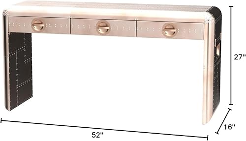 Miniatura 2 de NauticalMart Tablas de consola industriales de la tabla de consola del aviador, decoración casera estrecha de la tabla