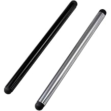 Nova 6 Stylus Pen, 2 pieces pack, silver black, Length 103mm  5mm,