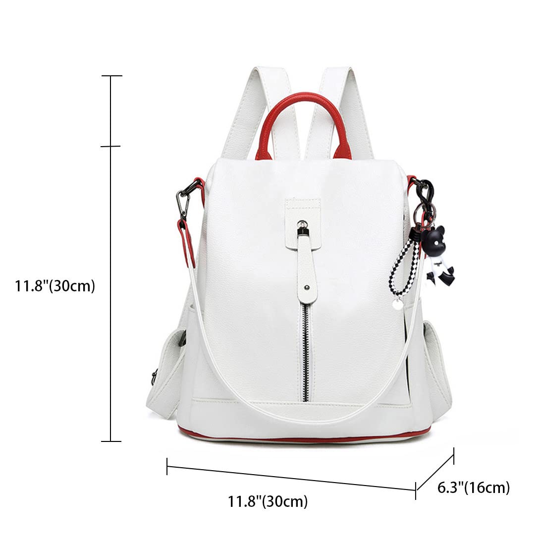 BUKESIYI Damen Tasche Rucksack Handtasche Frauen backpack Klein Anti Diebstahl Schulrucksack Laptop Weekender PU Leder DE78158