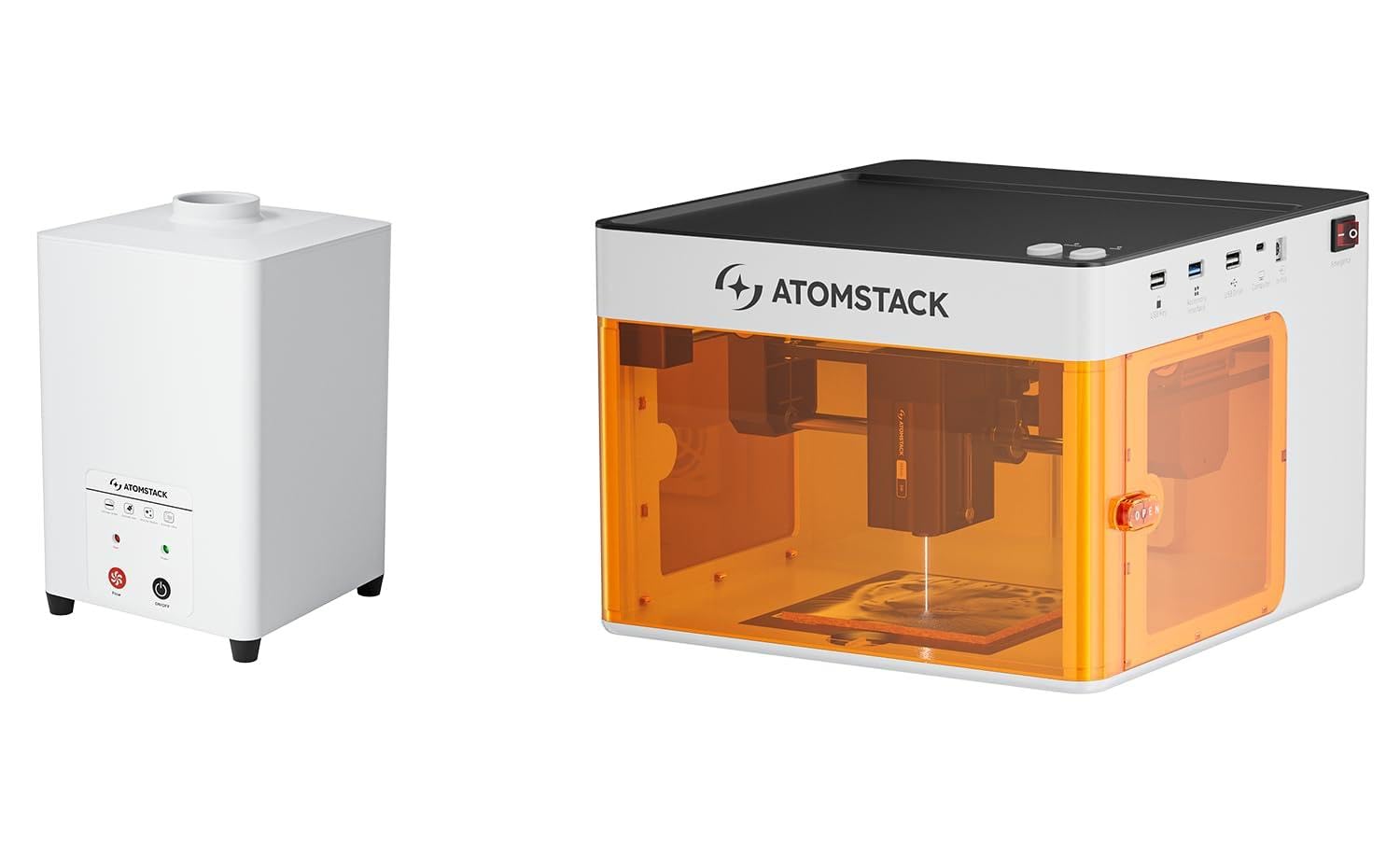 Amazon.co.jp: ATOMSTACK P1レーザー彫刻機 D5空気清浄機セット クラス