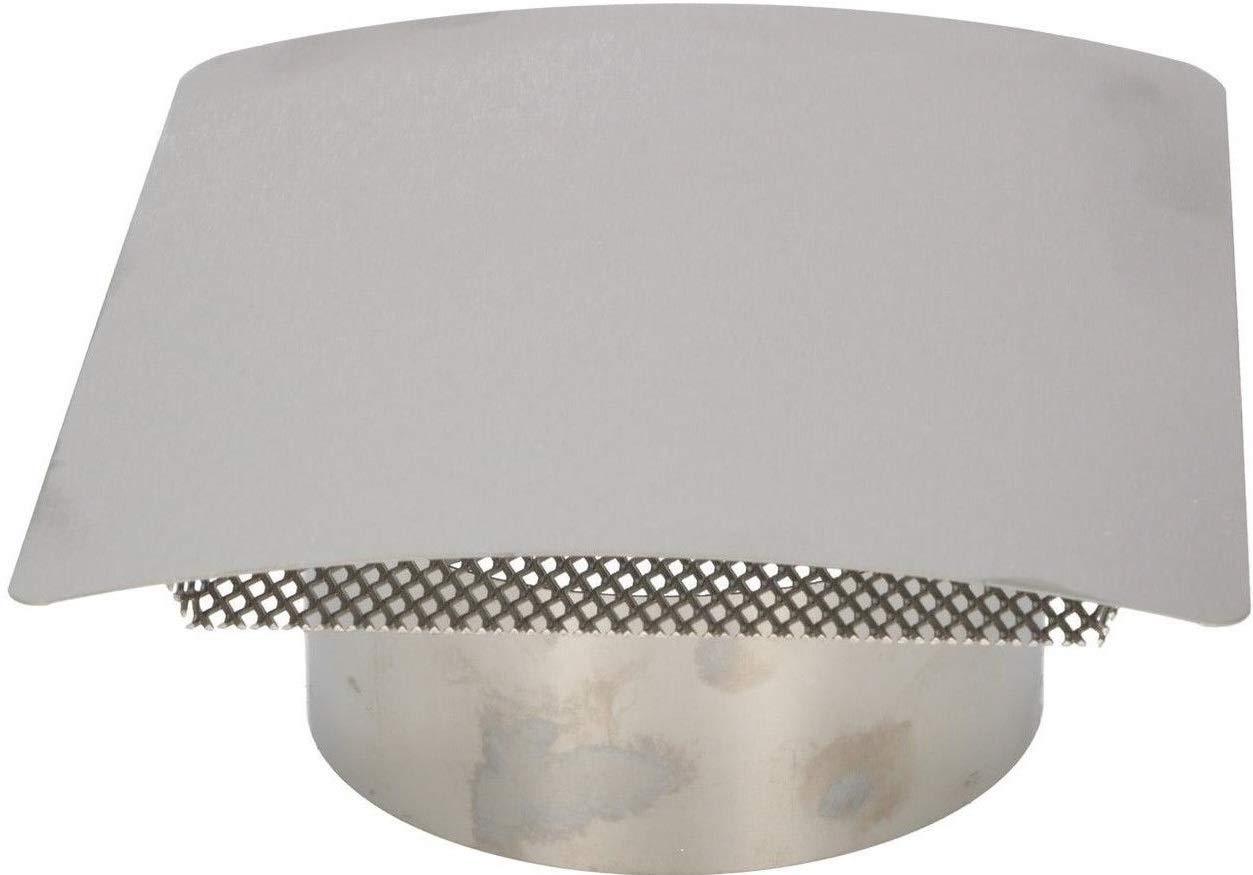 KOTARBAU® Kratka wentylacyjna wypukła z siatką metalową Ø 100 mm stal nierdzewna matowa