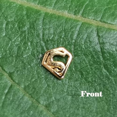 Image of Chamon 8K Solid Gold Tooth Gems - Superhero S-Sign Design, Iconic Hero Symbol Teeth Accessory, Cosplay Party Decorations for Men Women