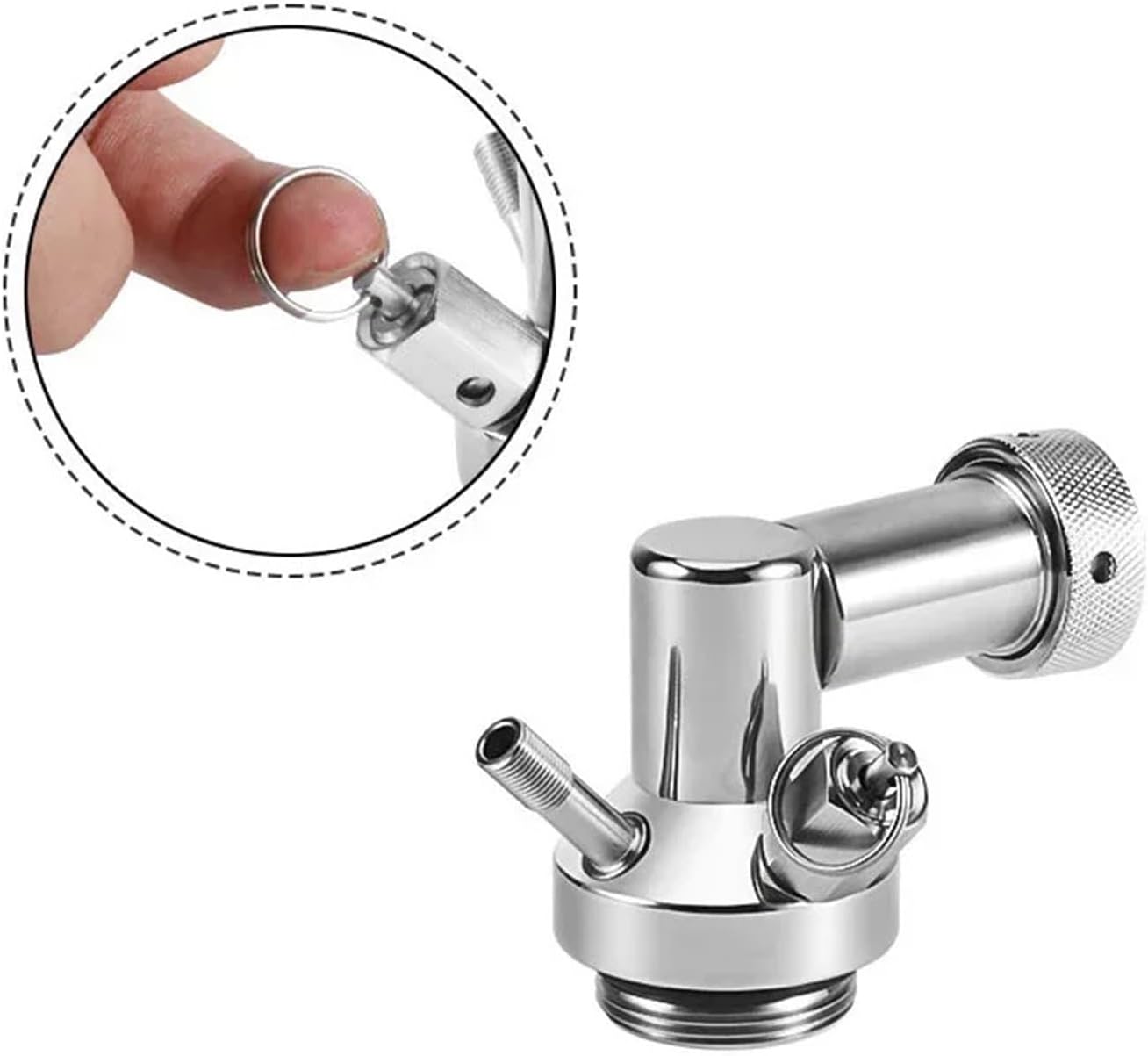 Mini Keg Growler Kit (5L Beer Keg & Adjustable Beer Faucet & 60psi Co2 Charger & Beer Keg Spear),Beer Disoenser For Home Brewing