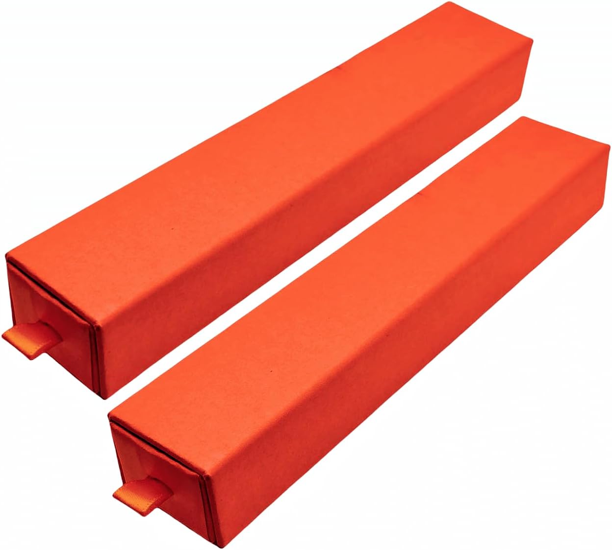 2 Pieces Long Chain Necklace Jewelry Gift Box, 8.3 x 1.6 x 1.2 Inch Small Long Necklaces Pendants Bracelets Jewelry Display Box for Wedding, Engagement, Valentine's Day (Orange) image 2