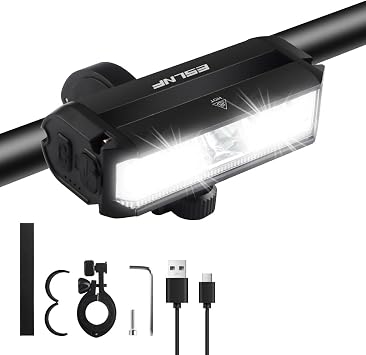 1800Lumen Bike Lights Super Bright Bicycle Light with 5 Modes USB Rechargeable Bicycle Headlight Waterproof Bike Headlight for Night Riding