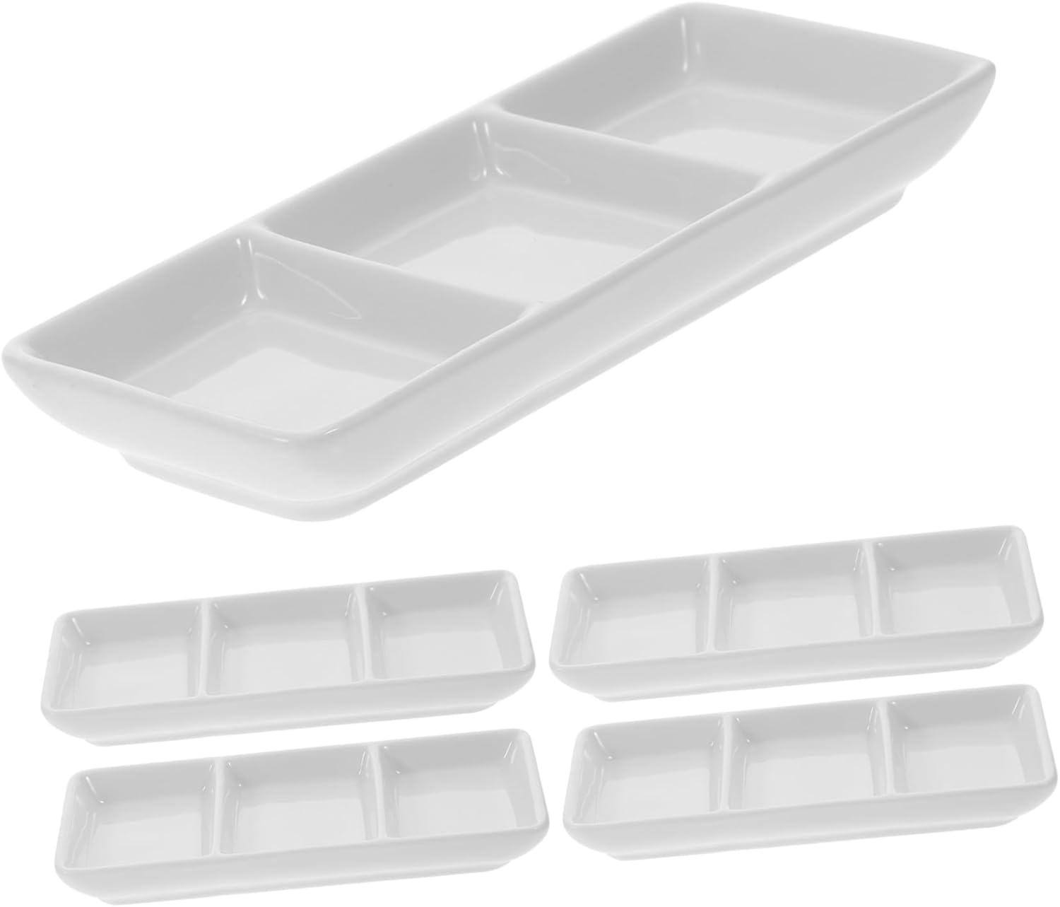 Cabilock 5Pcs Ceramic Dipping Dish Sauce Plates for Home for Soy Sauce Snacks and Side Dishes for Dining Table Decor and Entertaining