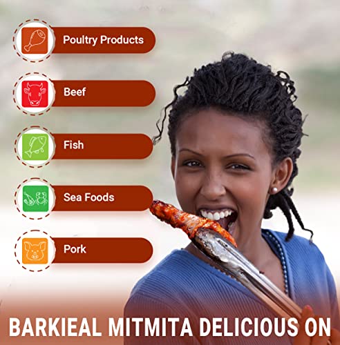 Ethiopian Mitmita Spice Blend From Barkieal, (4 Oz), Natural Exotic Mitmitas Seasoning Mix With Chilis Cinnamon Allspice, African Spices And Seasonings, Vegan And No Gluten, Non-Gmo #TOP4