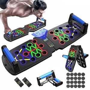 FumyFumy Liegestützgriffe Liegestütze Brett Push Up Board, Brusttrainer Männer Fitnessgeräte für Zuhause Calisthenics Equipment Fitness Zubehör, Liegestützbrett mit Zähl-Timer-Funktion
