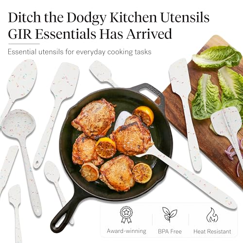 GIR: Get It Right 10-Piece Silicone Ultimate Kitchen Utensil Set – Spatulas, Ladle, Flip, Spoons, Whisk, Peeler & Spoonula – Nonstick, Non-Toxic, Heat-Resistant – Sprinkles by GIR - Image 2