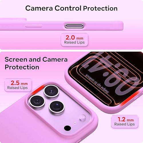 Image of SBMS Silicone Case for iPhone 17 Pro 6.3-Inch, Silky-Soft Touch Full-Body Protective Phone Case, Shockproof Back Cover for iPhone 17 Pro (Hot Pink)