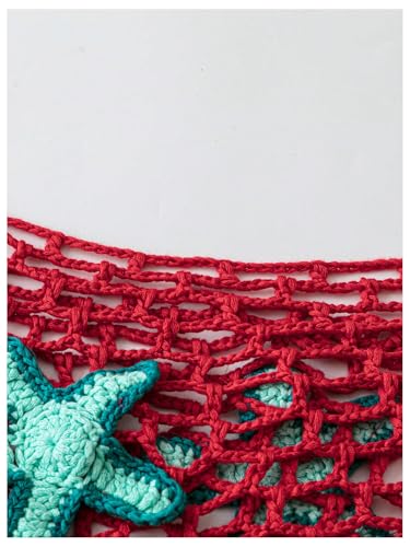 Verdusa Women's Starfish Hollow Out Crochet Beach Cover Up Skirt Asymmetrical Sheer Wrap Skirt4