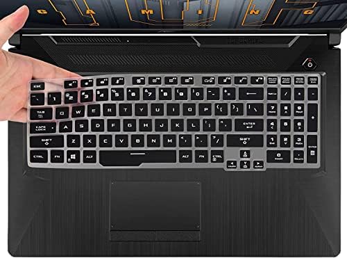 RAYA Silicone Keyboard Cover for 2021 ASUS TUF Gaming A15 F15 15.6inch & 2021 ASUS TUF Gaming A17 F17 17.3inch Laptops (Black)