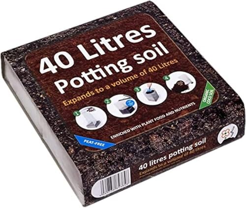 GreenBrokers C1159 40Ltr Organic All Purpose Potting Compost Enriched with Nutrients-Expands