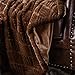 BATTILO HOME Large Brown Faux Fur Blanket for Couch, Faux Rabbit Fur Blankets and Throws for Bed, 60