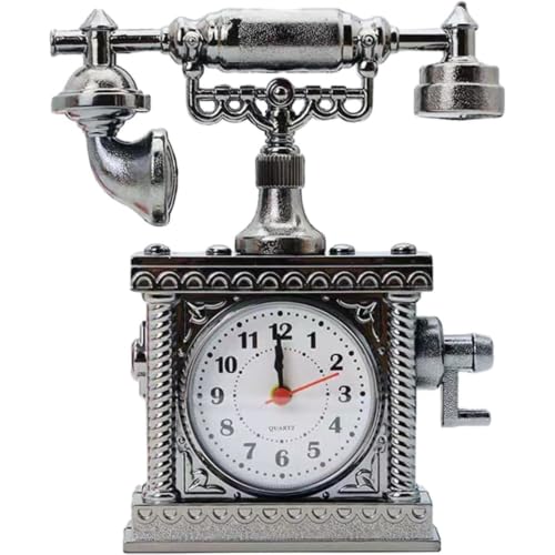 Reloj de mesa vintage Tubayia artesanal de 16 cm para decoración sutil 2