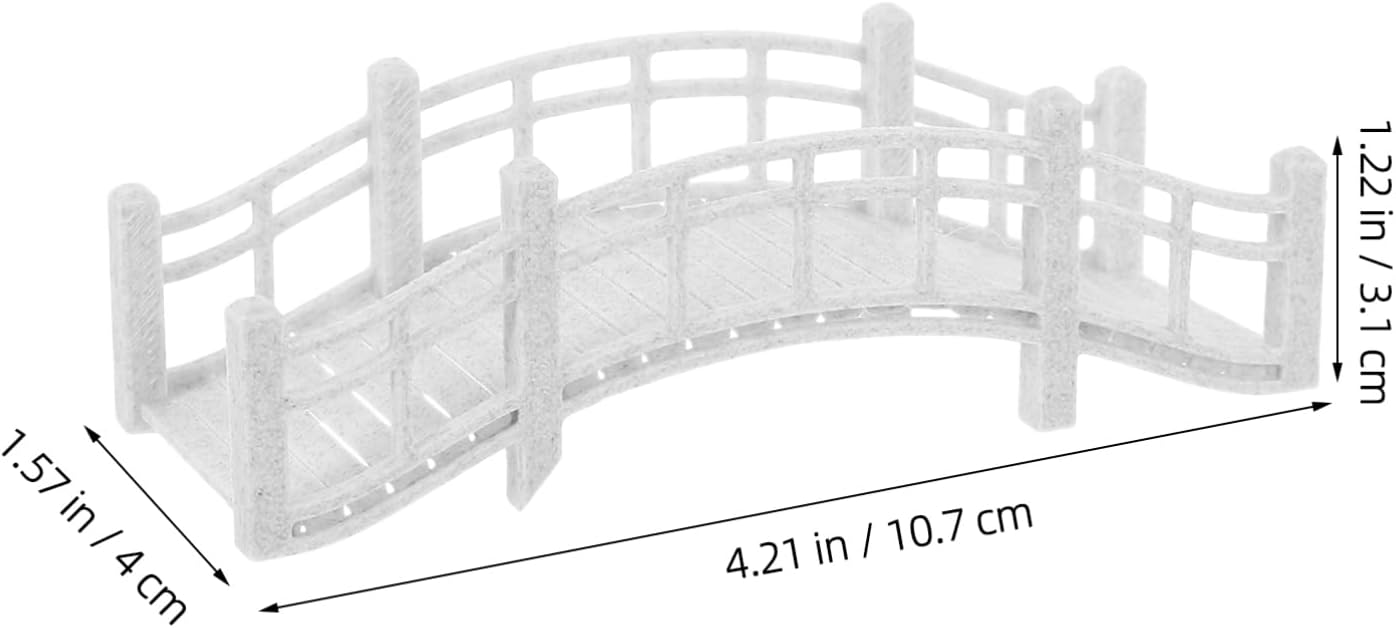 Abaodam Miniature Garden Xmas Tiny Arch Bridge Vintage Pla Decor