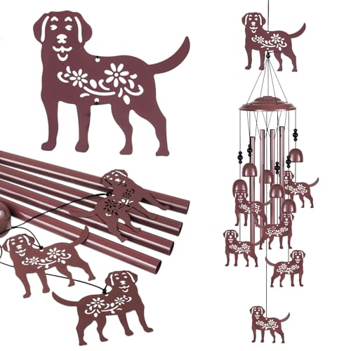Outdoor Dogs Wind Chimes Mobile Decoration for Home, Wedding, Patio, Garden, Lawn, Indoor, Sympathy Wind Bells, Outside Dogs Decor, Gifts for Dog Lover, Memorial Gifts for Mom/Grandma/Woman/Neighbor