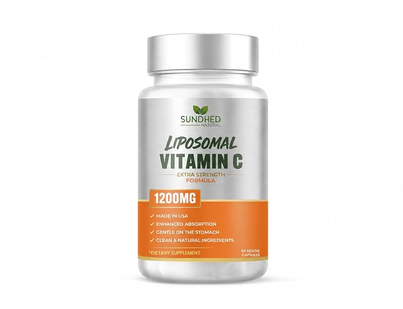 Sundhed Natural Vitamina C lipossomal com ascorbato de sódio 1.200 mg, 60 cápsulas