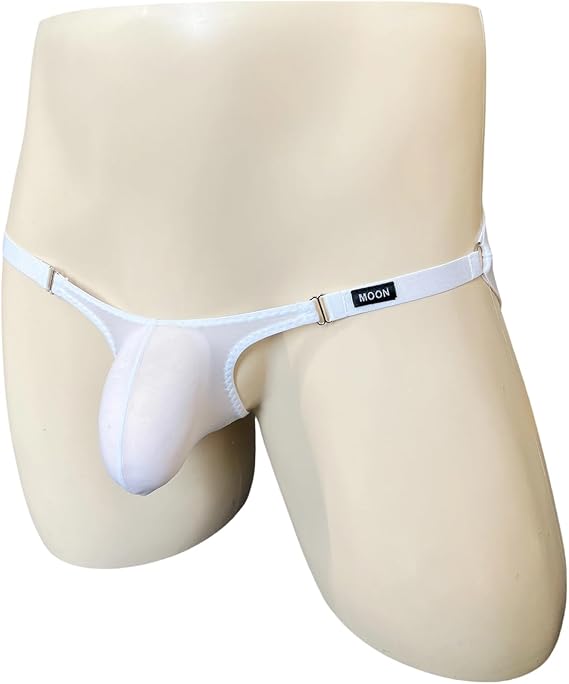 New Men's Low-Rise Elephant Nose Pouch Jockstraps High-Stretch Sheer Nylon Large Pouch For Men Daily Wear Underwear