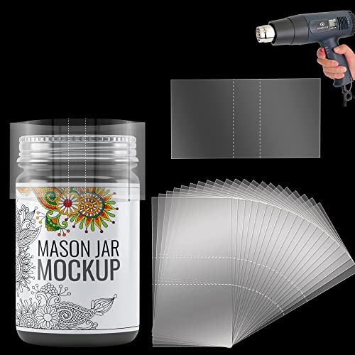 Image of Shrink Wrap Bands for Jars Seals Heat Shrink Bands Cap Seal for Jars Mouth Shrink Bag Refillable Shrink Wrap Container-200 Pieces-6.9 x 1.1 Inch-175 x 28mm