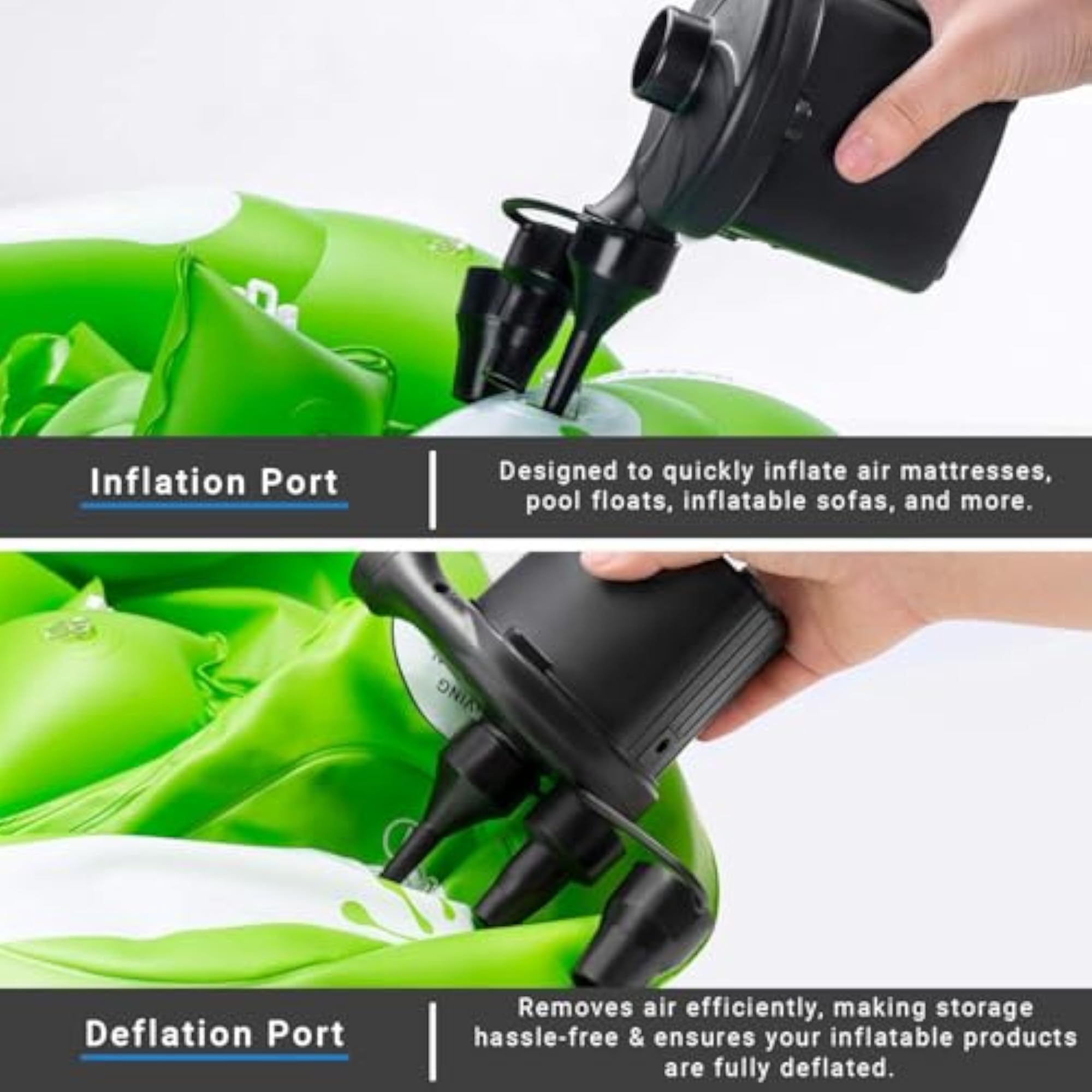 Electric Air Pump with Three Nozzles