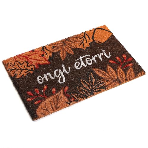 Regala Feliz Felpudo Otoño, Marrón,Naranja y Rojo 60X40X2 Cm