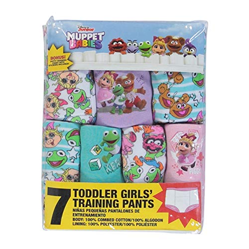 Muppet Babies Girls 7-Pack Training Pants Underwear Toddler Little Kid Infant Baby Piggy Kermit Animal Gonzo2