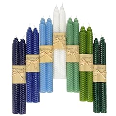 3 Shades Blue & Green, White