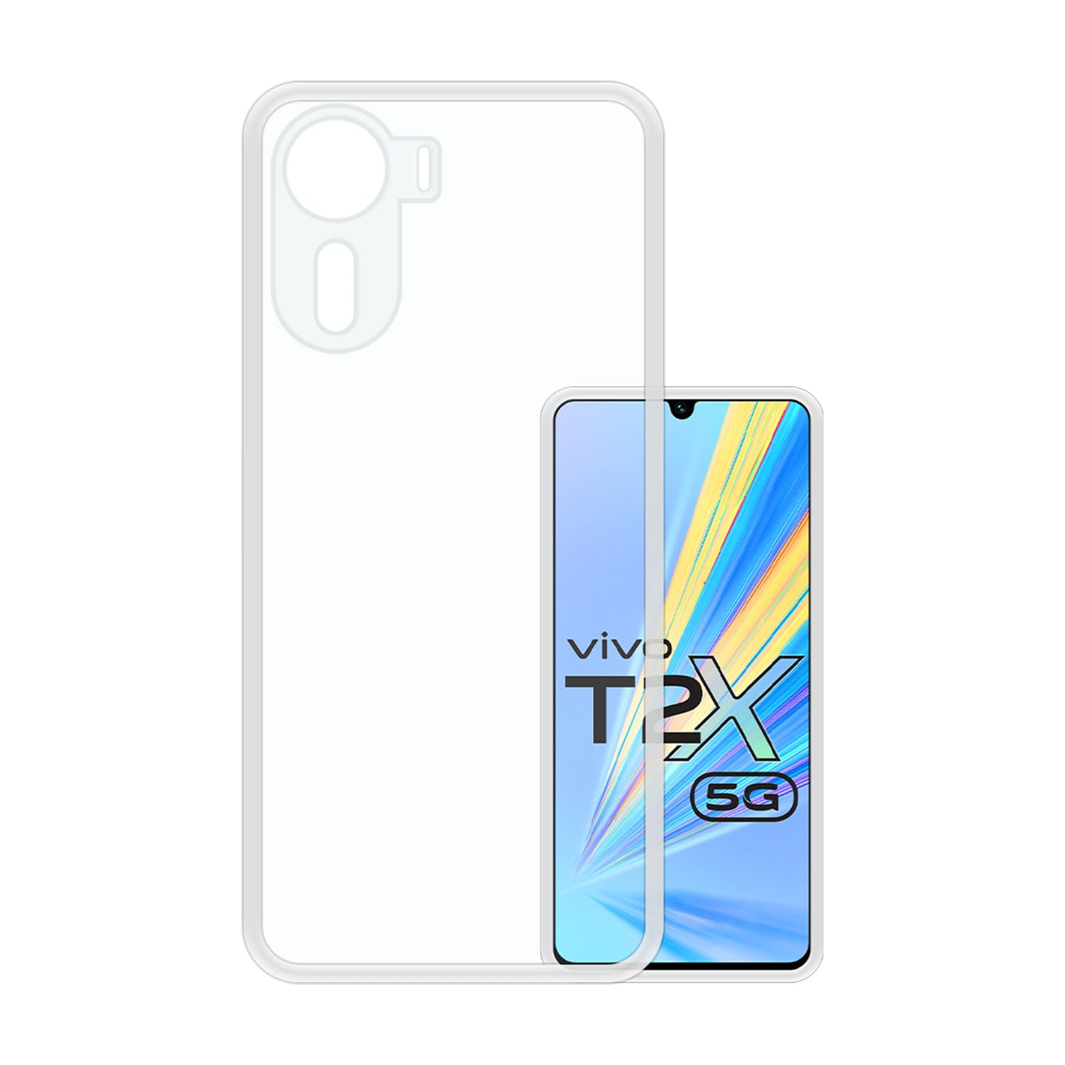 VIDO Transparent Back Case Cover for Vivo T2x 5G (Soft & Flexible & Camera Protection Back Case) (B0C2KJY5R8) Amazon Price History, Amazon Price Tracker