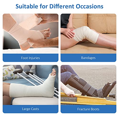Waterproof Full Leg Cast Covers for Shower Adult, Extra Long Cast Covers for Shower Leg, Reusable Leg Cast Protector Cast Bag for Thigh Knee Foot Ankle Surgery Wounds Boots Braces, XL