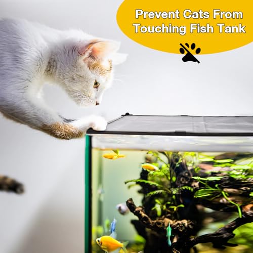 WALLFID DIY Magnetic Aquarium Anti-Jumping Net, 39.4''X23.6'', Protect Fish from Jumping, Reptiles, Turtles Escaping - Image 3