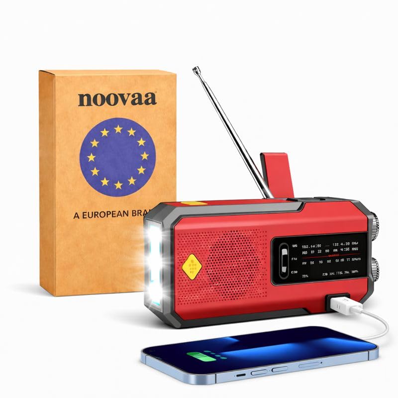 Radio d'urgence à manivelle anti-panne de courant pour smartphone