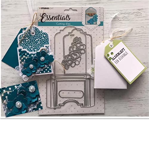 Gift Box Metal Die Cuts, Gift Box Cutting Dies Cut Stencils Card Paper Craft DIY Template Metal Cutting Dies Album Embossing Paper Dies for Card Making Scrapbooking - Thumbnail 7