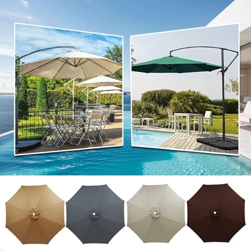13ft Umbrella Replacement Canopy - Durable 8 Ribs Patio Umbrella Cover for Outdoor Use, Waterproof Fabric, UV Protection, Easy Installation, Perfect for Garden & Patio