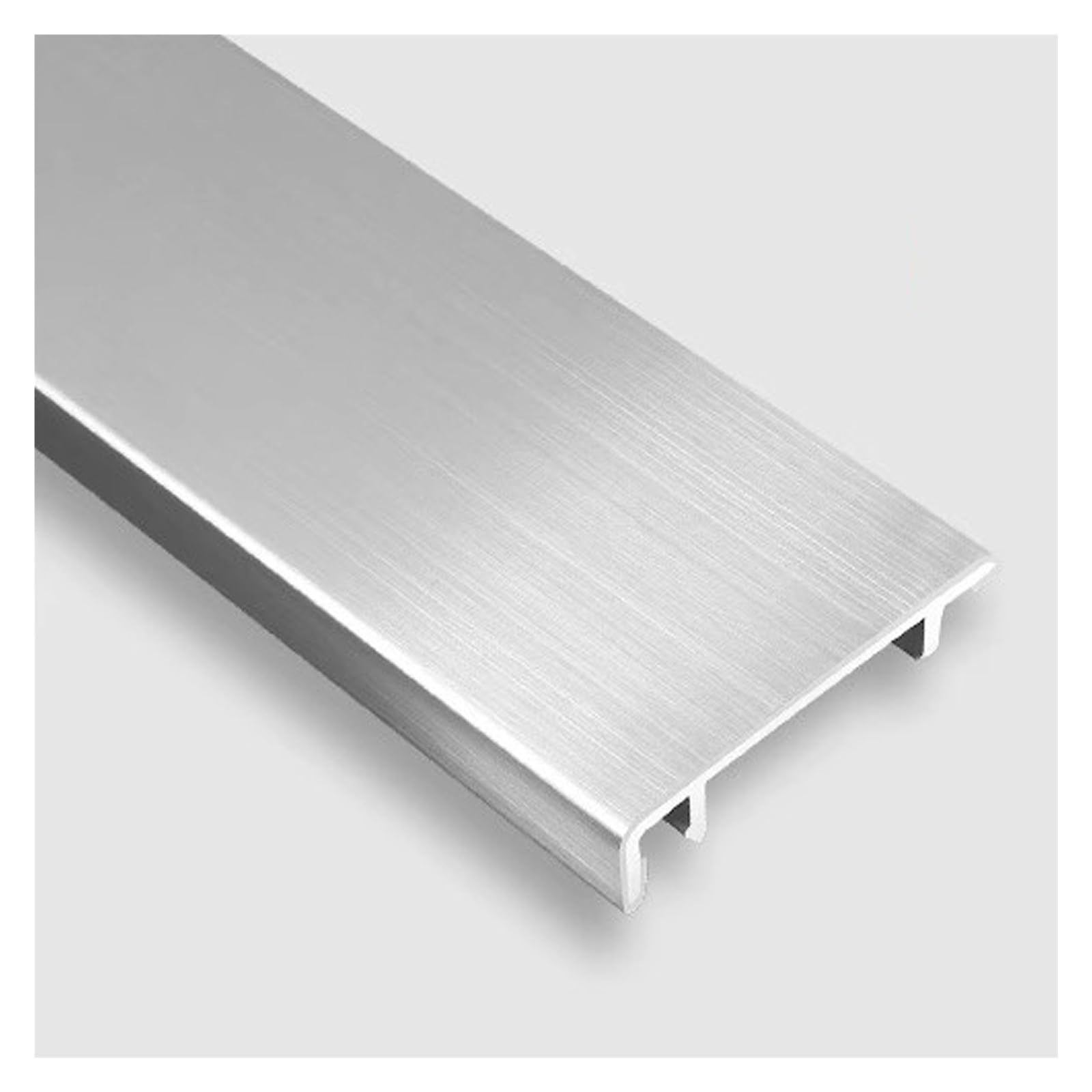 Metalowa listwa przypodłogowa Kompozytowa Listwa Przypodłogowa Z Powierzchnią Ze Stali Nierdzewnej O Grubości 0,6 mm I Podkładem Z Tworzywa PVC O Grubości 2,2 mm(Silver,3.9in/10cm-H)