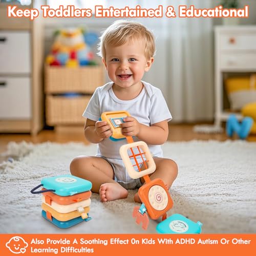 image for GRESEESM Montessori Busy Board for 1 Year Old, Toddlers Travel Toys fo