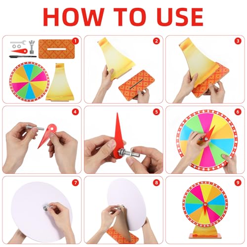 Jeu de roulettes pour adultes avec roue de fortune de bureau effaçable - 6