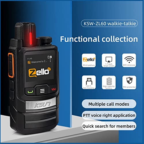 Walkie Talkie Phones Zello Ptt Button App Wifi Mobile Radio 3G/4G Network 100 Miles Long Range Smartphone Gps Android Ksun Zl60 #TOP1